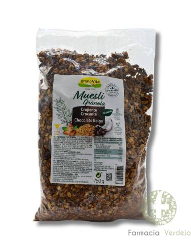 MUESLI CROCANTE DE GRANOLA COM CHOCOLATE BELGA 750 G GRANOVITA