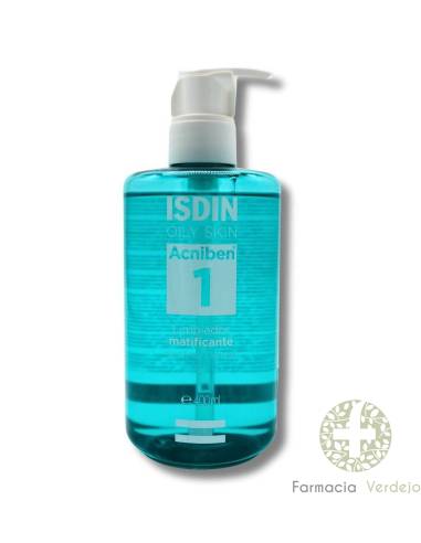 ISDIN OILY SKIN ACNIBEN LIMPIADOR MATIFICANTE GEL 400 ML