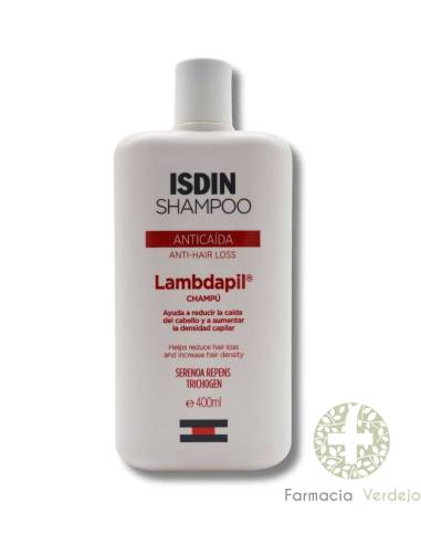 ISDIN LAMBDAPIL SHAMPOO ANTI-QUEDA 400 ML Ajuda a reduzir a queda de cabelo