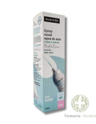 SPRAY NASAL AGUA DE MAR PEDIATRICO ISOTONICA USO DIARIO SUAVINEX 120ML SUAVE +0