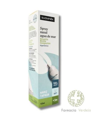 SPRAY NASAL AGUA DE MAR HIPERTONICA 120ML +3M SUAVINEX