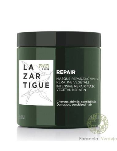 MÁSCARA REPARADORA INTENSA REPARADORA QUERATINA VEGETAL 250ML LAZARTIGUE