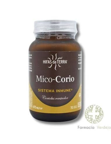 MICO-CORIO HIFAS DA TERRA 70 CAPS Cola de pavo para potenciar el sistema inmunitario