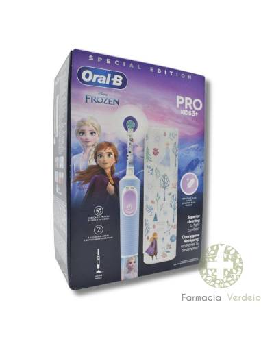 CEPILLO DENTAL ELECTRICO RECARGABLE INFANTIL ORAL-B KIDS FROZEN II CON ESTUCHE DE VIAJE