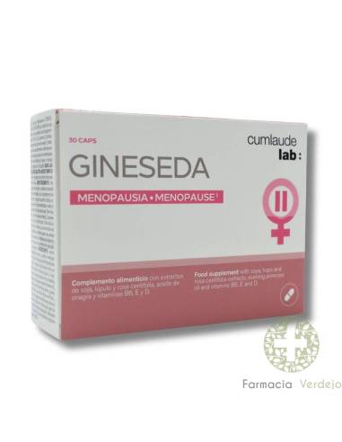 CUMLAUDE LAB: GYNELAUDE GINESEDA  30 CAPSULAS Ayuda a contrarestar los síntomas de menopausia