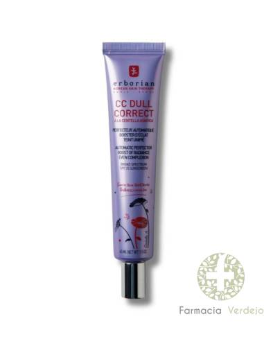 ERBORIAN CC DULL CORRECT 45 ML CORRECTOR ILUMINADOR DE TONO VIOLETA SPF25 ML