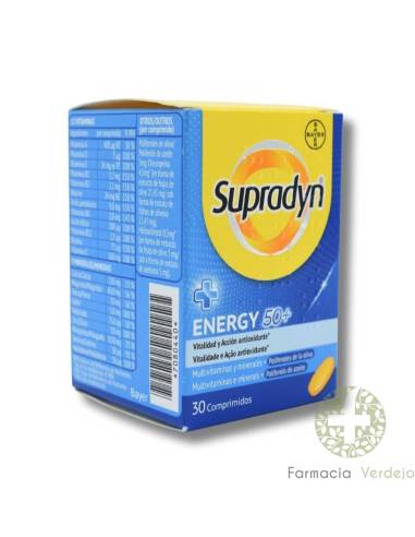 SUPRADYN ACTIVO 50+  30 COMPRIMIDOS CONTRA OXIDACION CELULAR ENERGIA DIARIA