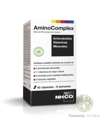 AMINOCOMPLEX AMINOÁCIDOS VITAMINAS E MINERAIS 42 CÁPSULAS