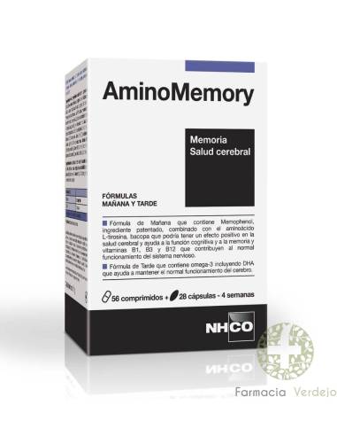 AMINOMEMORY MEMÓRIA SAÚDE DO CÉREBRO 56 COMPRIMIDOS + 28 CÁPSULAS