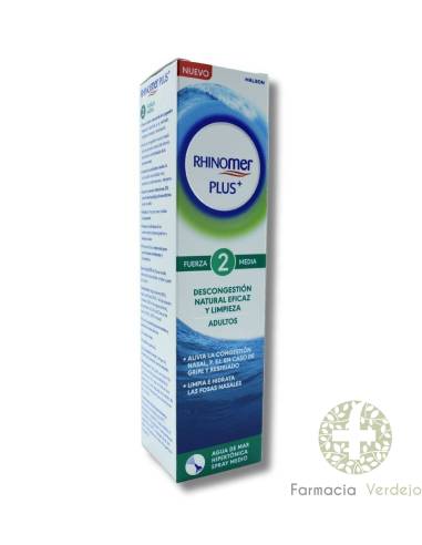 RHINOMER PLUS ADULTOS FORÇA 2 MEIO SPRAY NASAL 125 ML Descongestiona e limpa