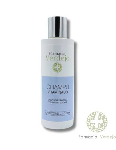 CHAMPU VITAMINADO CABELLOS FRAGILES Y DESVITALIZADOS 200 ML (O/N)FARMACIA VERDEJO