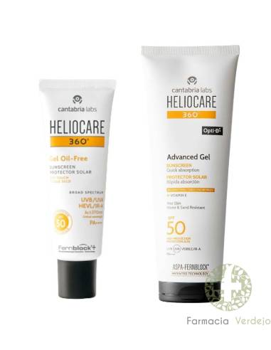 HELIOCARE 360º DUPLO OIL FREE SPF GEL + ADVANCED GEL SPF50