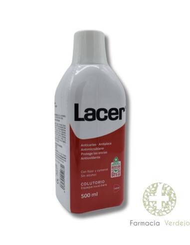 LACER ENXAGUANTE BUCAL 500 ML ANTI-CAVIDADE BACTERIANA ENXAGUANTE BUCAL PROTEGE O ESMALTE