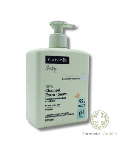 SUAVINEX BABY CHAMPU EXTRA-SUAVE 500 ML Limpia con delicadeza el cabello