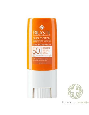 RILASTIL SUN SYSTEM BASTÃO TRANSPARENTE 50+ RESISTENTE À ÁGUA