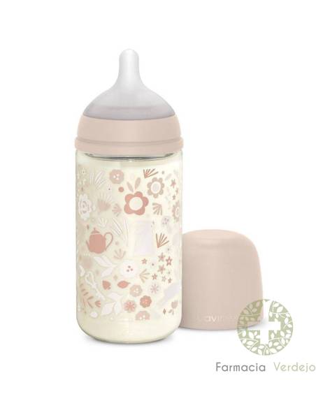 BIBERON PP BOCA ANCHA T SILICONA SUAVINEX PREMIUM +6 360ML