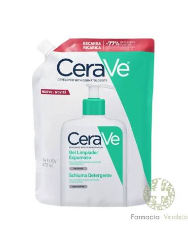 CERAVE GEL DE LIMPEZA ESPUMANTE 473 ML REFIL