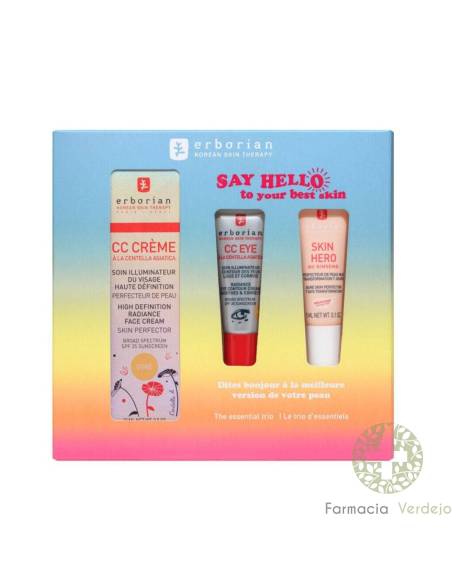 ERBORIAN CC CREME HIGH DEFINITION RADIANCE FACE CREAM SPF25 DORE 15ML redefine e ilumina