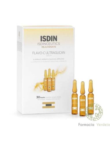 ISDINCEUTICS FLAVO-C ULTRAGLICAN  2 ML 30 AMPOLLAS Ilumina e hidrata