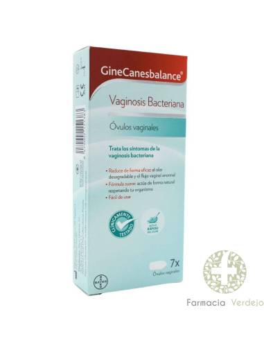 GINECANESBALANCE VAGINOSE BACTERIANA 7 ÓVULOS VAGINAIS