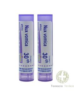 NUX VOMICA BOIRON C30 GLÓBULOS 2 RECIPIENTES 4 G