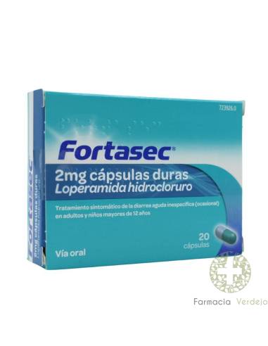 FORTASEC 2 MG 20 CAPSULAS Control de la diarrea ocasional