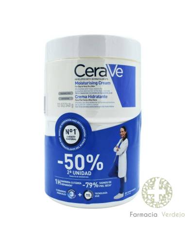 CREME HIDRATANTE PACK 340G 2ª UNIDADE 50% DE DESCONTO CERAVE