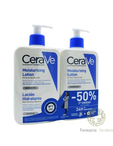 LOCION HIDRATANTE SIN PERFUME PACK 2º UNIDAD 50% DTO CERAVE