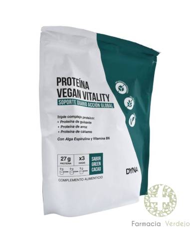 PROTEINA VEGAN VITALITY DYNA 500 GR SABOR GREEN CACAO