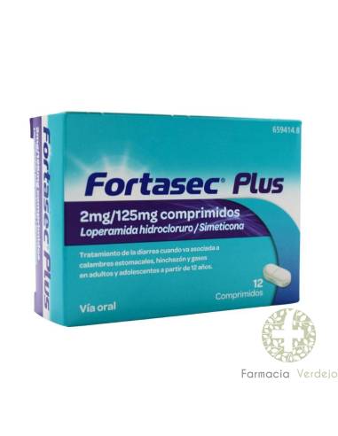 FORTASEC PLUS 2 MG/125 MG 12 COMPRIMIDOS