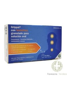 GRIPPAL COM FENILEFRINA 10 SAQUETAS GRANULADAS PARA...
